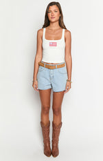 Suzie White USA Embroidered Tank Top Image