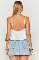 Sweet Pea White Tie Top Image