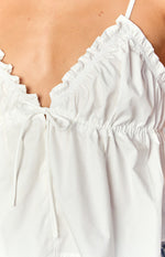 Sweet Pea White Tie Top Image