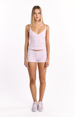 Sweetie White and Pink Stripe Shorts Image