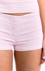 Sweetie White and Pink Stripe Shorts Image
