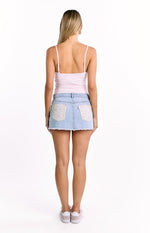 Sweetie White and Pink Stripe Top Image