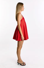 Sympathy Red Halter Neck Mini Dress Image