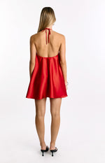 Sympathy Red Halter Neck Mini Dress Image