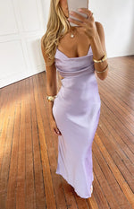Taleah Lilac Cut Out Maxi Dress