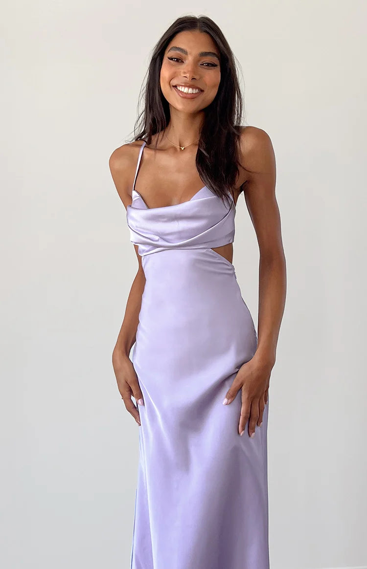 Taleah Lilac Cut Out Maxi Dress - US 16