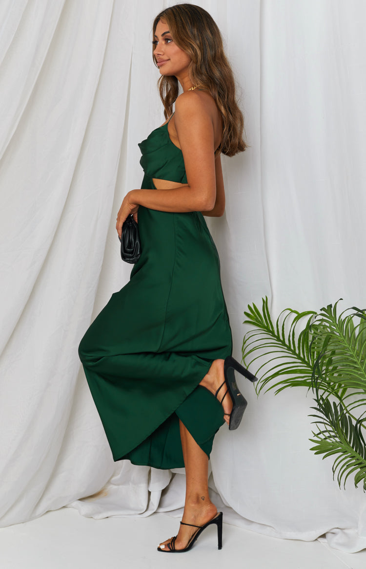 Taleah Cut Out Maxi Dress Green| Beginning Boutique US 6 Taleah Cut Out Maxi Dress Green| Beginning Boutique US 6