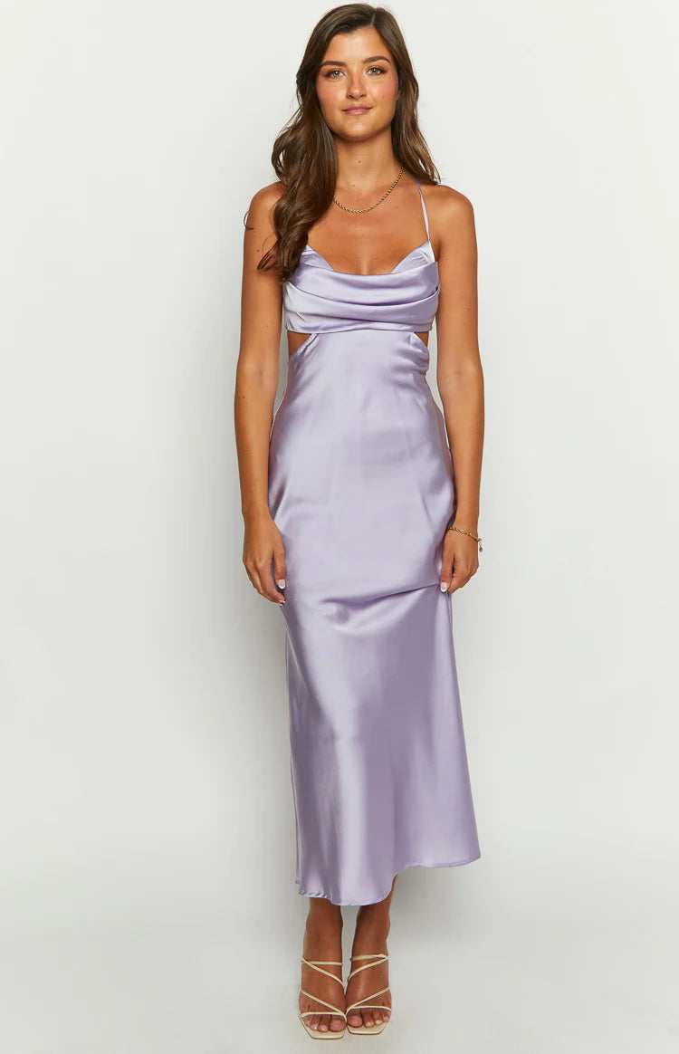 Taleah Lilac Cut Out Maxi Dress - US 16 | Beginning Boutique exclusive Taleah Lilac Cut Out Maxi Dress - US 16 | Beginning Boutique exclusive