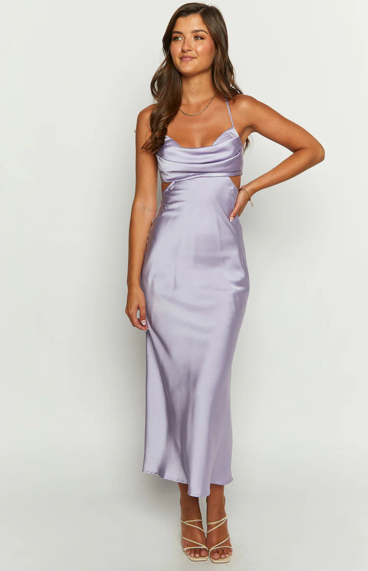 Taleah Lilac Cut Out Maxi Dress - US 16 | Beginning Boutique exclusive Taleah Lilac Cut Out Maxi Dress - US 16 | Beginning Boutique exclusive