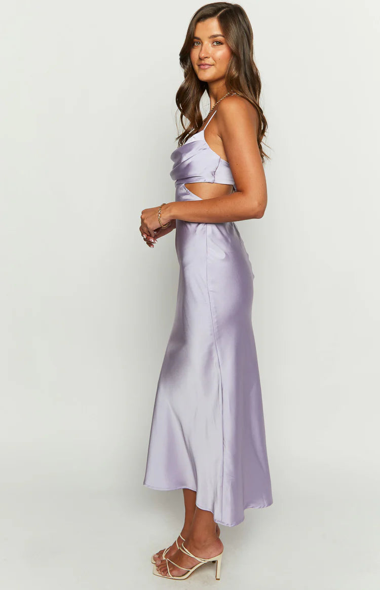 Taleah Lilac Cut Out Maxi Dress - US 16 | Beginning Boutique Exclusive Taleah Lilac Cut Out Maxi Dress - US 16 | Beginning Boutique Exclusive