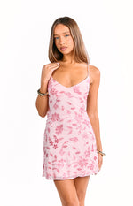 Tamia Pink Sequin Party Mini Dress Image