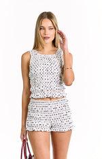 Tango White Polka Dot Shorts Image
