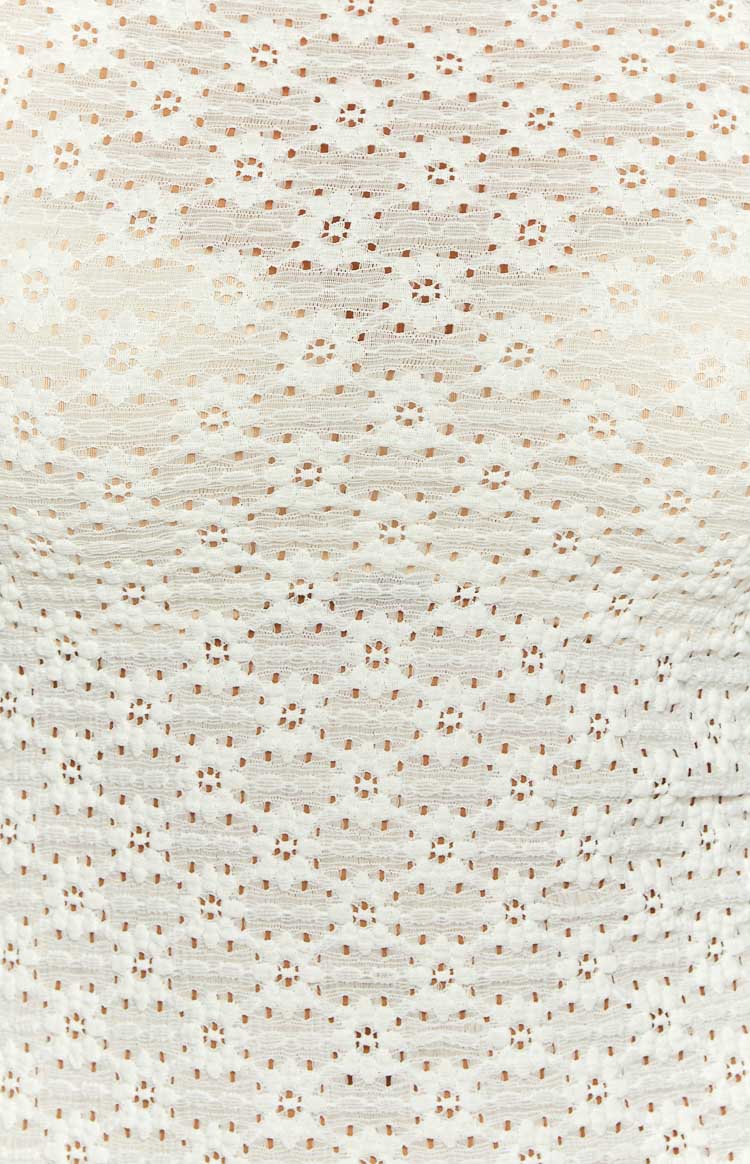 Taphy White Long Sleeve Mini Dress Image