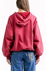Tate Washed Red Oversized Hooded Jacket Image