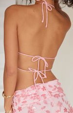 Tay Pink Sequin Halter Top Image