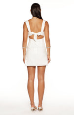 Taylor White Tie Back Mini Dress Image