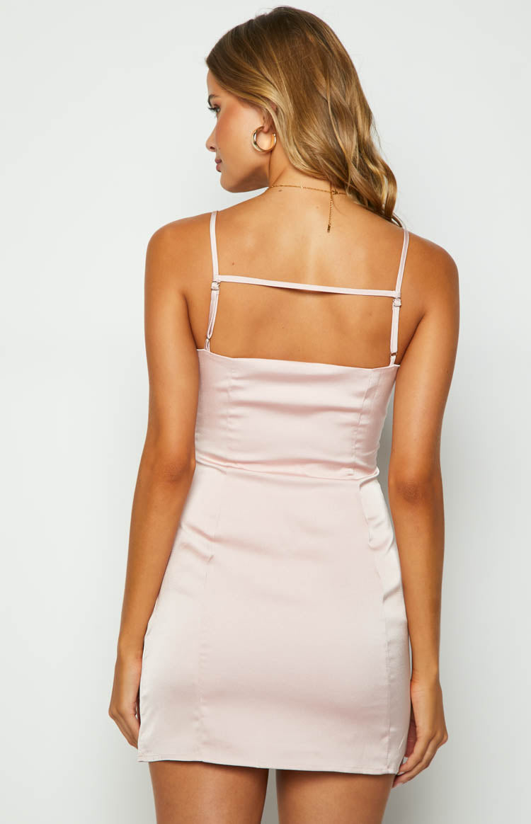 That Girl Pink Satin Mini Dress – Beginning Boutique US