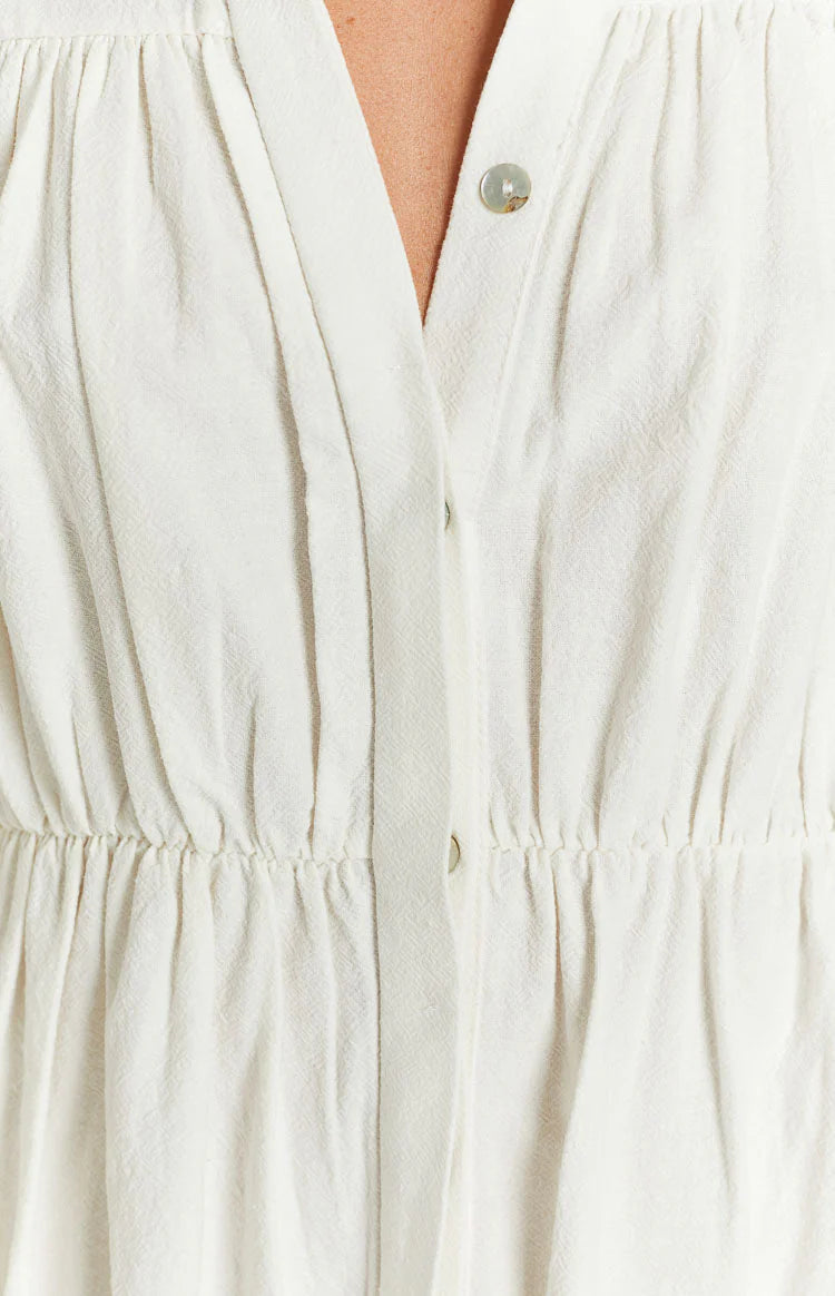 beginning boutique white long sleeve dress Marienne White Mini Dress - 10