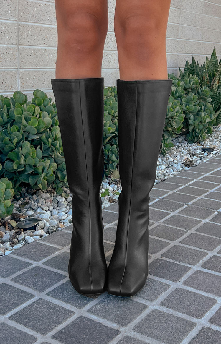 Therapy Candid Black Knee High Boots – Beginning Boutique US