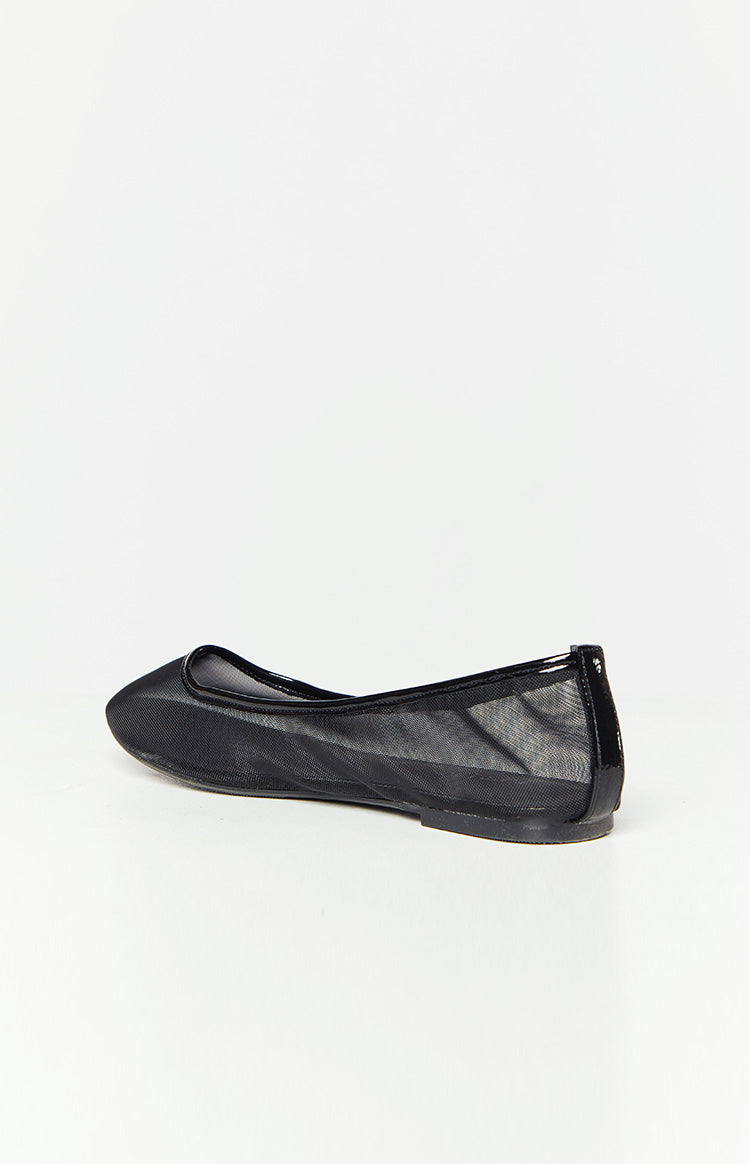 Therapy Arlo Black Crinkle Patent PU Ballet Flats