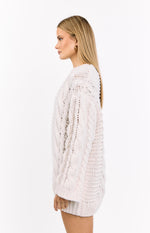Thursdays Cream Cable Knit Sweater Dress Image
