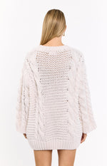 Thursdays Cream Cable Knit Sweater Dress Image
