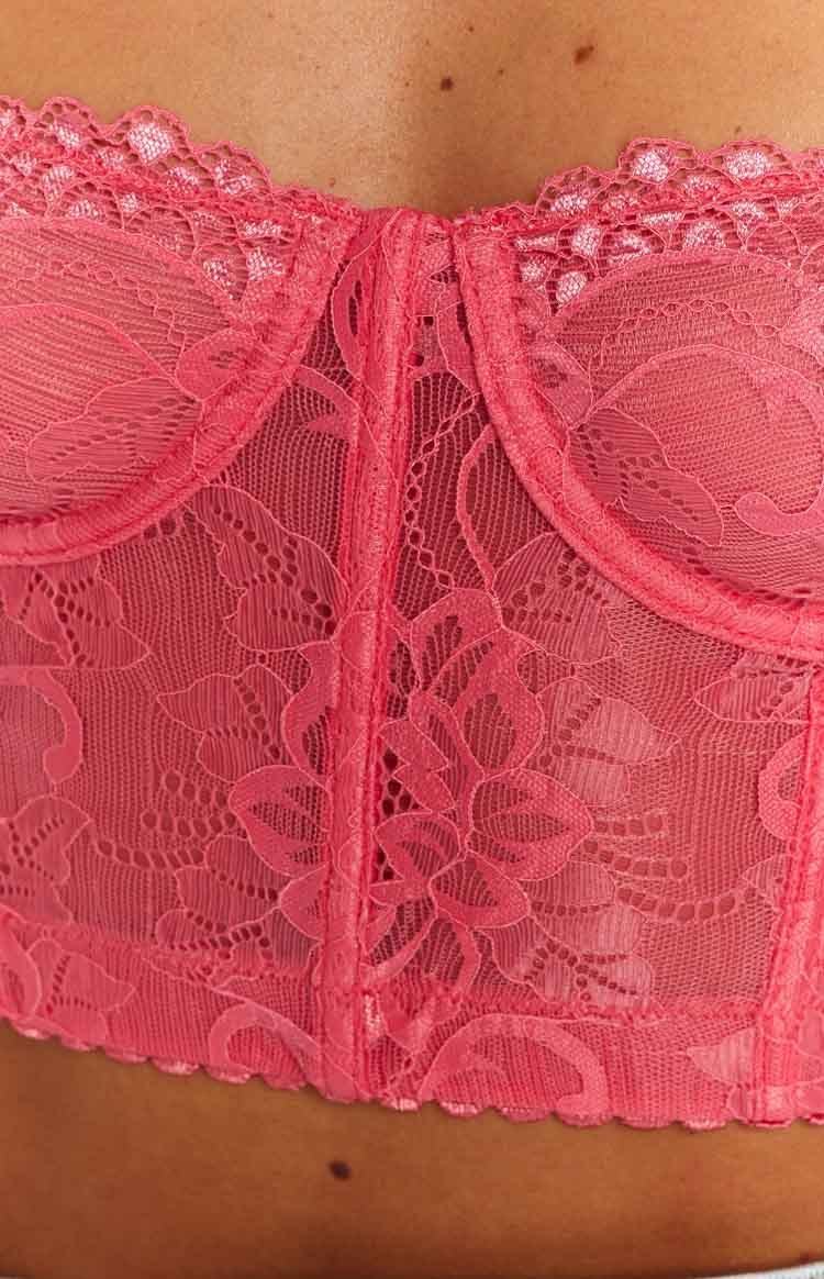 Tiarna Pink Lace Corset Top – Beginning Boutique US