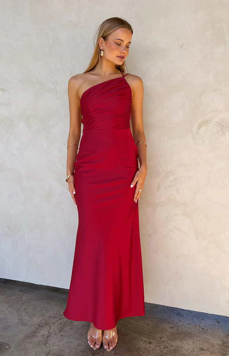 Tina Red Formal Maxi Dress - US 10