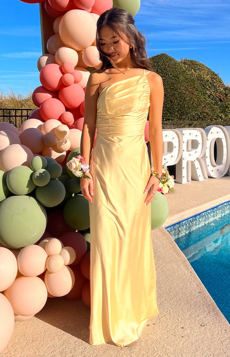 Tina Yellow Formal Maxi Dress - US 16