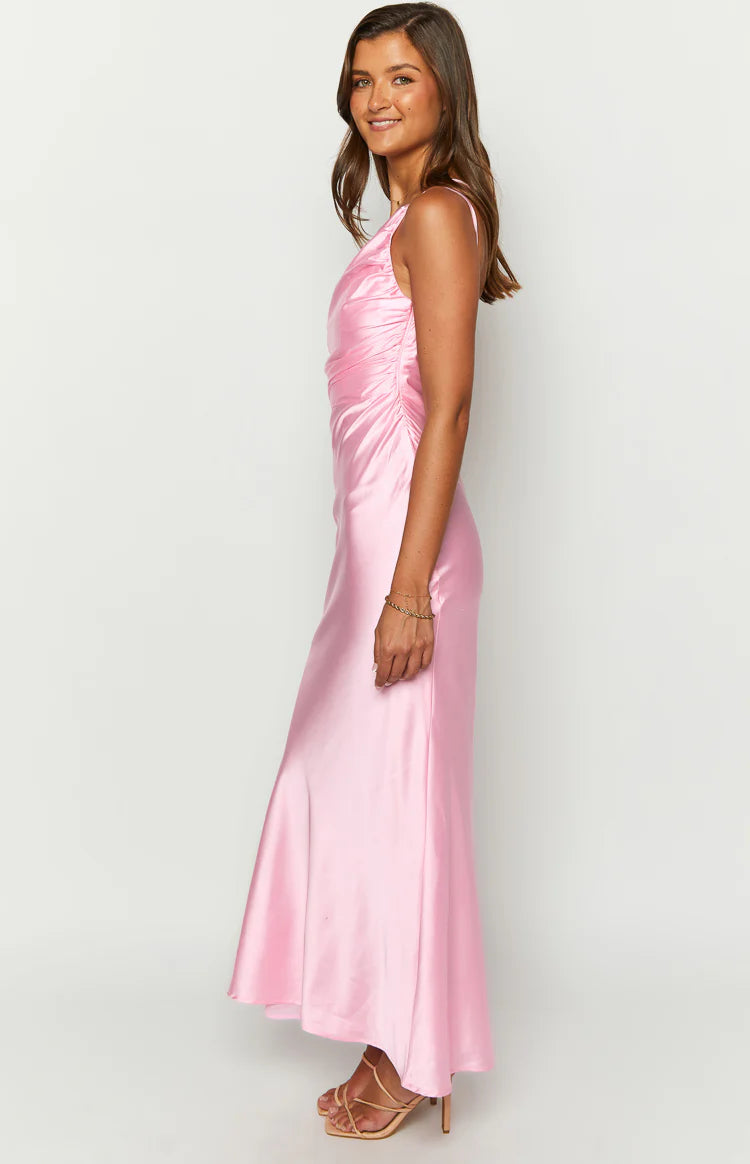 Tina Pink Formal Maxi Dress - US 14 | Beginning Boutique Exclusive Tina Pink Formal Maxi Dress - US 14 | Beginning Boutique Exclusive