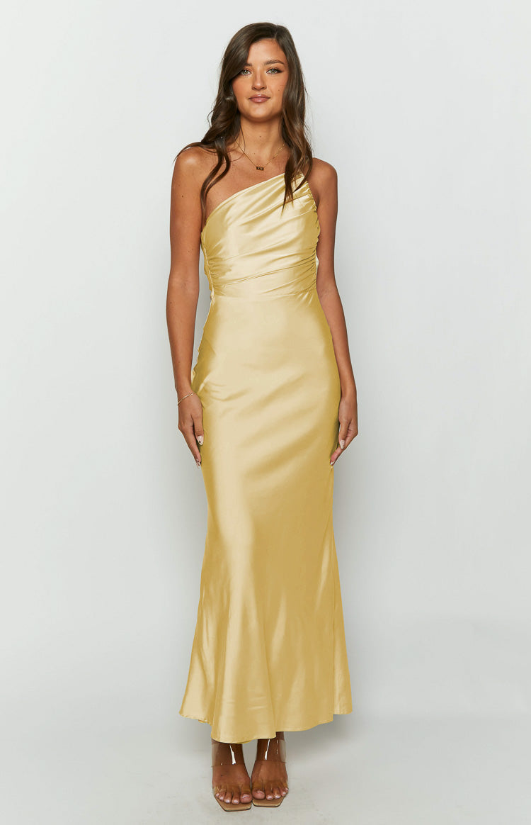 Tina Yellow Formal Maxi Dress - US 16 Tina Yellow Formal Maxi Dress - US 16