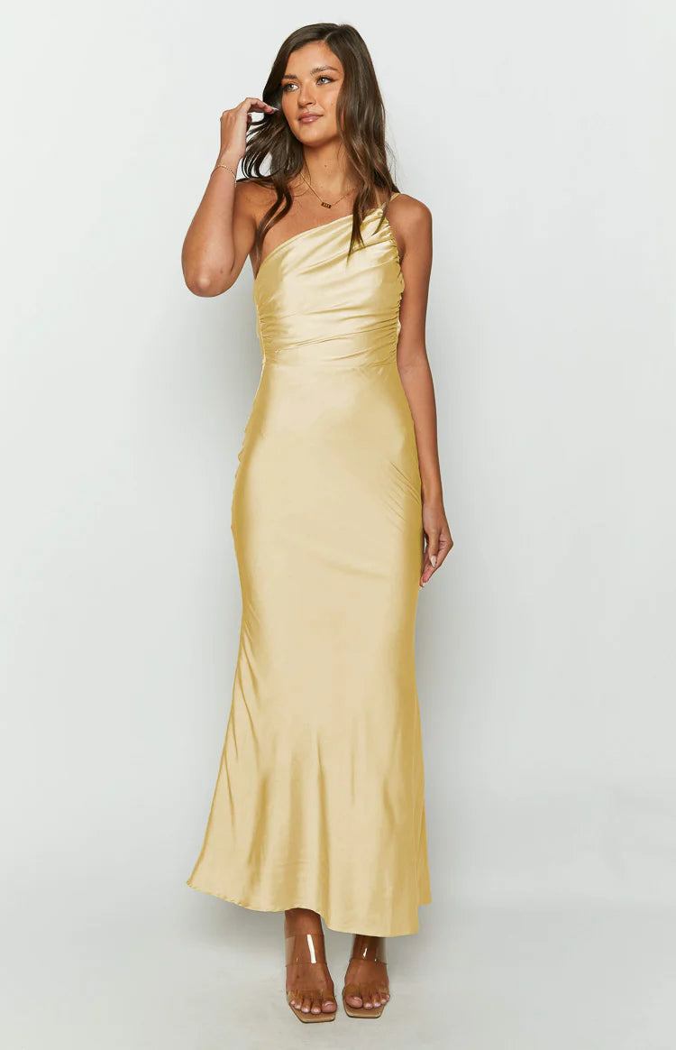 Tina Yellow Formal Maxi Dress - US 16 | Beginning Boutique Exclusive Tina Yellow Formal Maxi Dress - US 16 | Beginning Boutique Exclusive