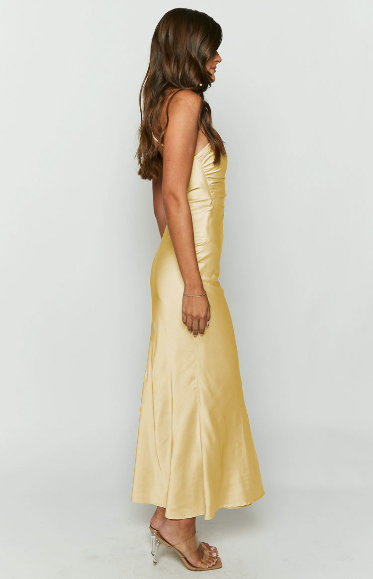 Tina Yellow Formal Maxi Dress Image