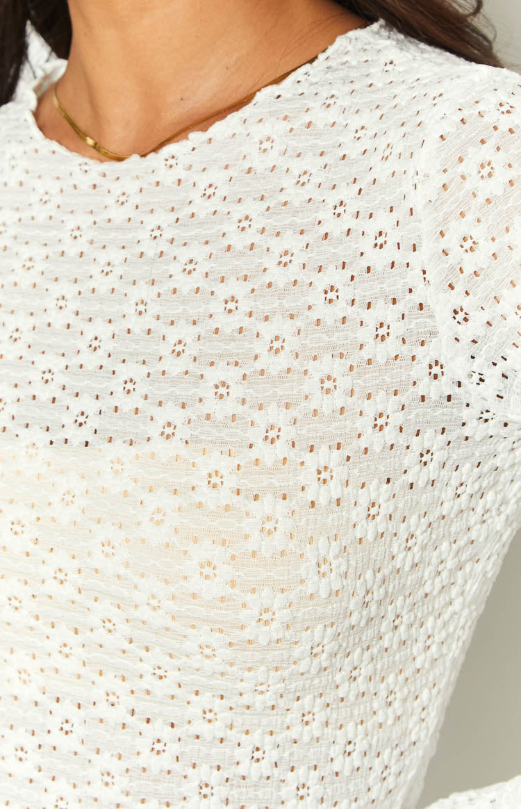 Toffee White Long Sleeve Top Image