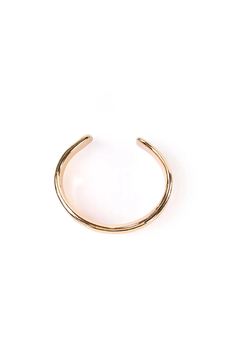 True Desire Gold Wavy Cuff Bangle (FREE over $100)