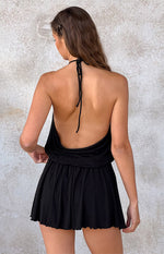Tyler Black Halter Neck Playsuit Image