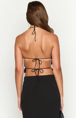 Uma Black Crop Top