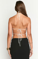 Uma White Crop Top Image