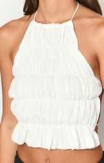 Uma White Crop Top Image