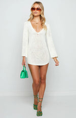 Underground White Backless Dress