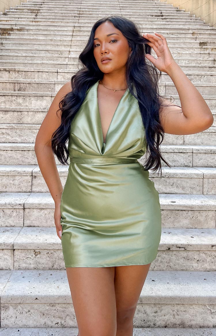 Valley Sage Mini Party Dress - US 14 | Beginning Boutique Exclusive Valley Sage Mini Party Dress - US 14 | Beginning Boutique Exclusive