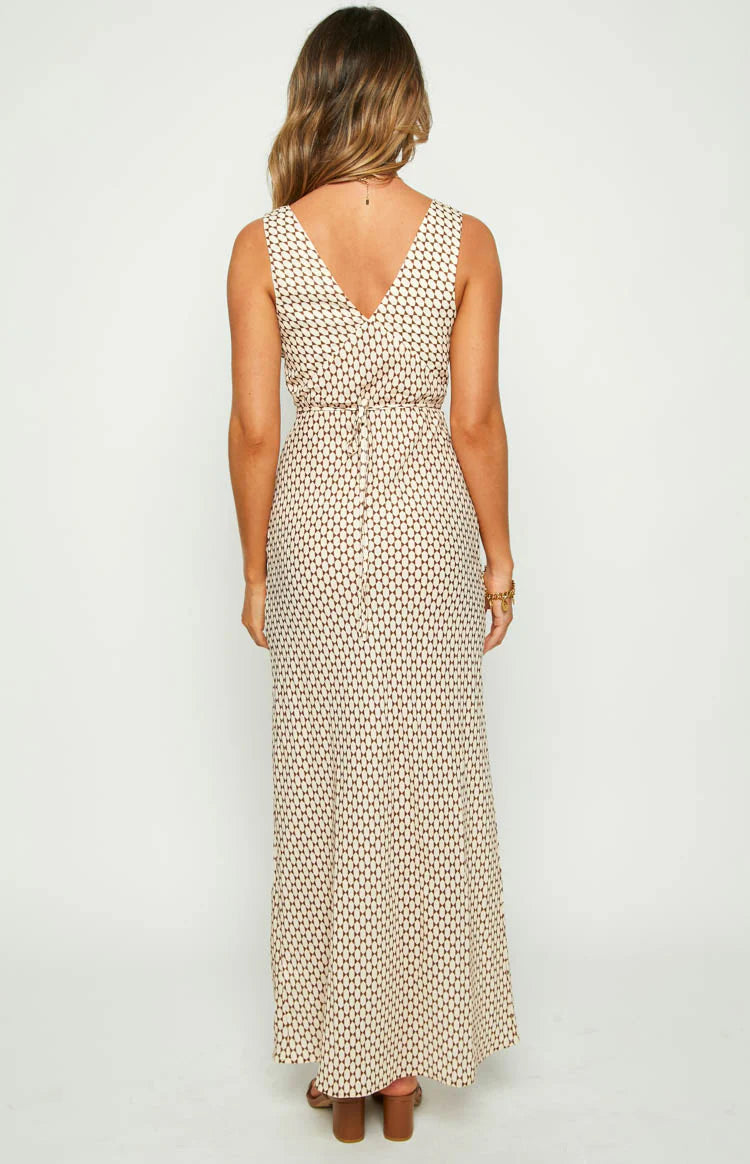 Verlaine Beige Maxi Dress - US 4 | Beginning Boutique Exclusive Verlaine Beige Maxi Dress - US 4 | Beginning Boutique Exclusive
