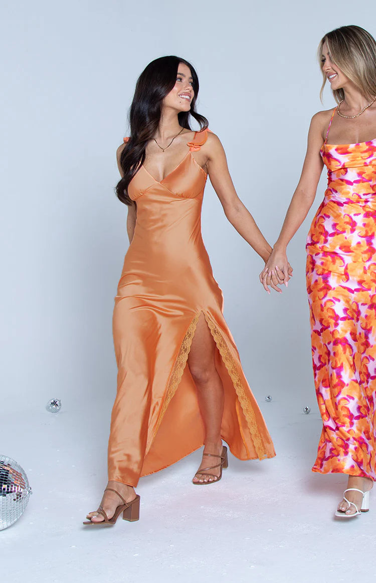 Wendy Orange Maxi Dress - US 12 | Beginning Boutique exclusive Wendy Orange Maxi Dress - US 12 | Beginning Boutique exclusive