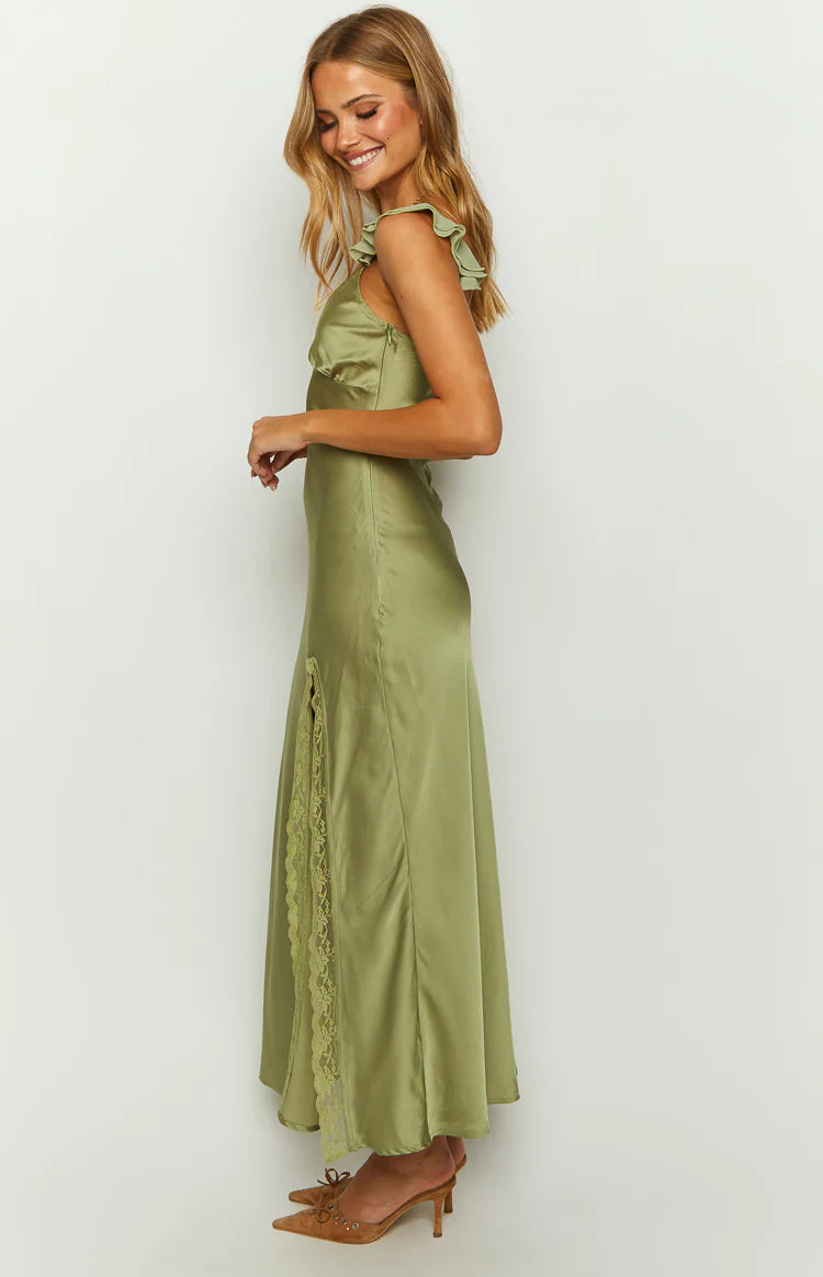 Wendy Sage Maxi Dress - US 4 | Beginning Boutique Exclusive Wendy Sage Maxi Dress - US 4 | Beginning Boutique Exclusive