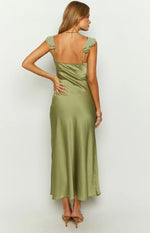 Wendy Sage Maxi Dress - US 4 | Beginning Boutique Exclusive Wendy Sage Maxi Dress - US 4 | Beginning Boutique Exclusive