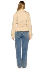 Wilda Cream Cropped Trench Coat