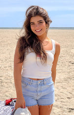 Winnie Star Light Wash Denim Shorts Image