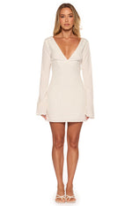 Winston White Polka Dot Long Sleeve Mini Dress Image