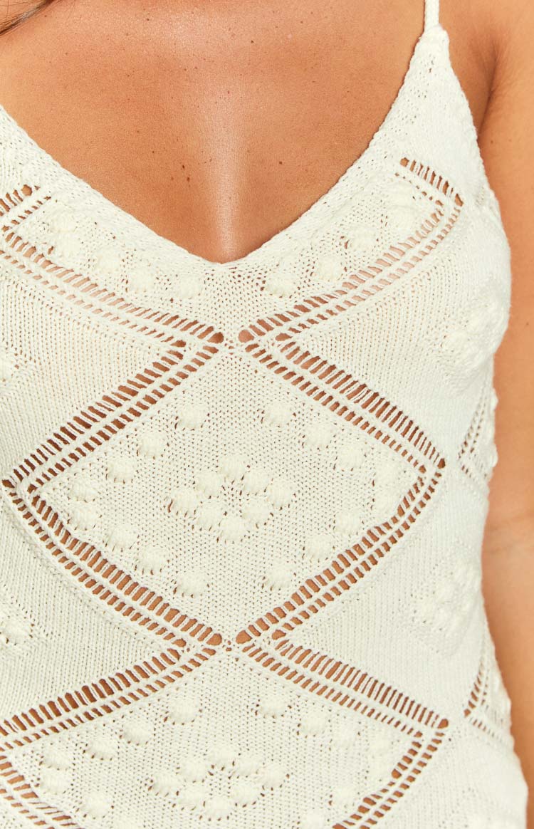 Wyoma Cream Knit Mini Dress - US 4 | Beginning Boutique Exclusive Wyoma Cream Knit Mini Dress - US 4 | Beginning Boutique Exclusive