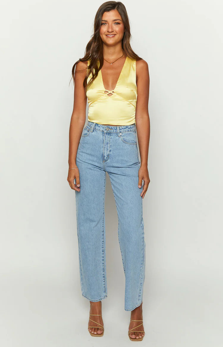 Daffodil Yellow Satin Top